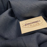 Lino melange blu