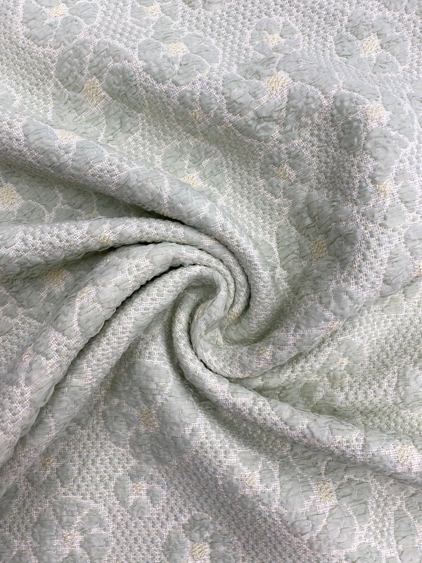 Green flowers brocade